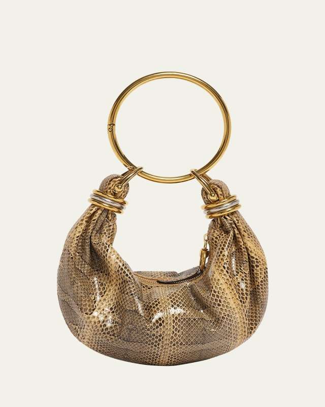 Bracelet Hobo Bag in Snakeskin